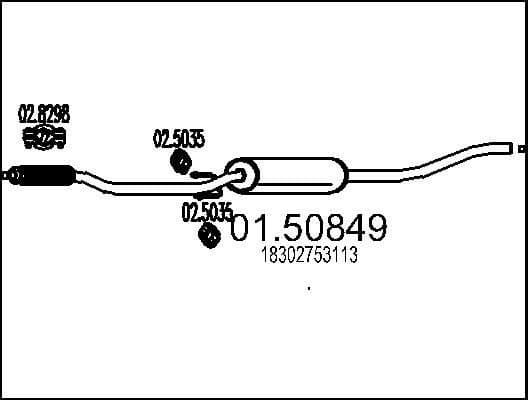 Centre Muffler 01.50849