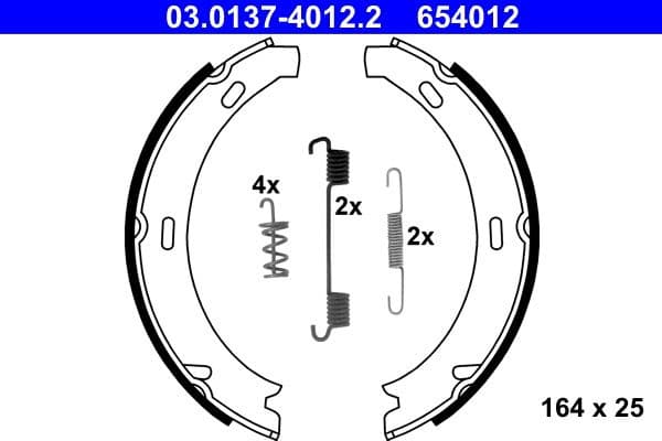 Brake Shoe Set, parking brake 03-0137-4012-2