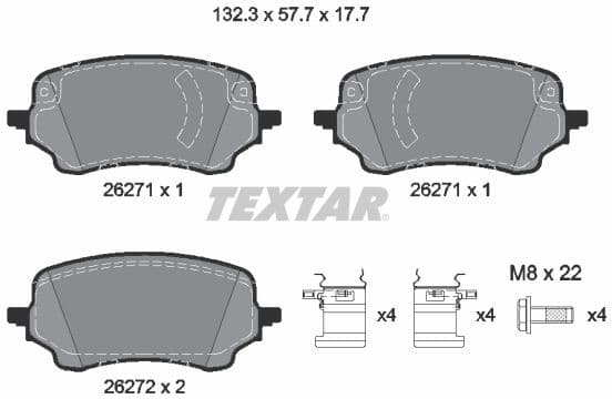 Brake Pad Set, disc brake Q+ 2627101