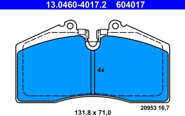 Brake Pad Set, disc brake 13-0460-4017-2
