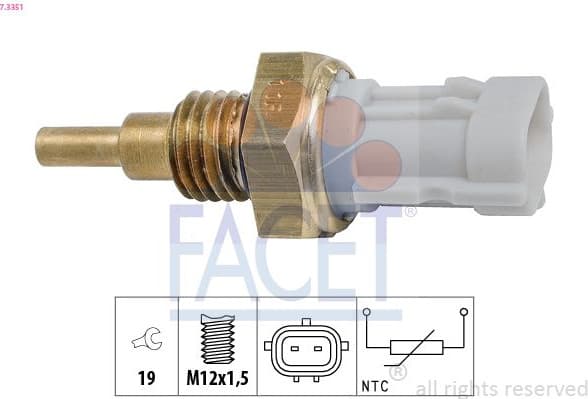 Sensor, coolant temperature Made in Italy - OE Equivalent 7.3351
