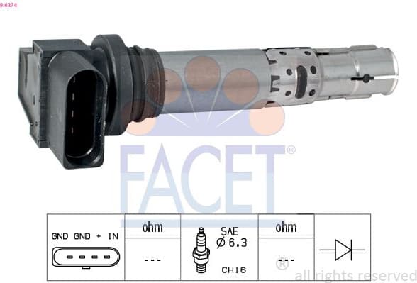 Ignition Coil OE Equivalent 9.6374