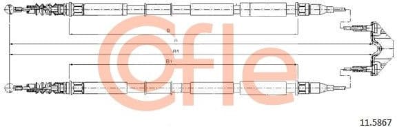 Cable Pull, parking brake 92.11.5867