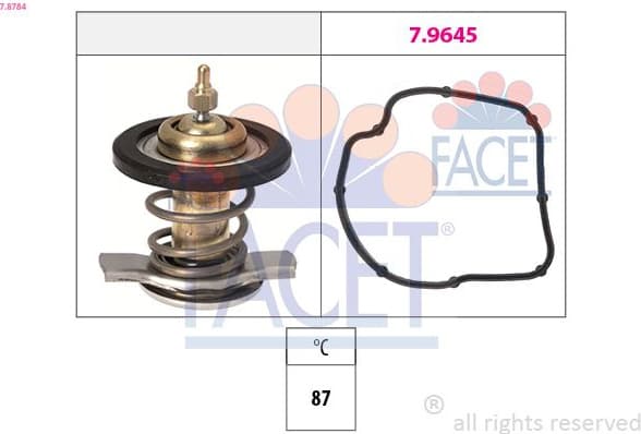 Thermostat, coolant Made in Italy - OE Equivalent 7.8784