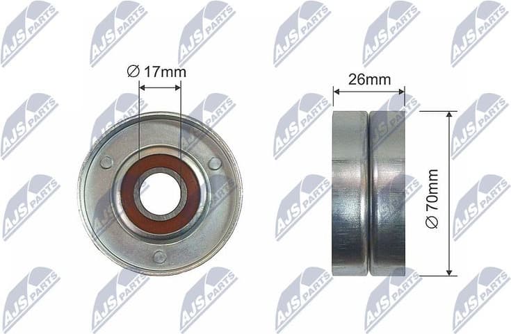 Tensioner Pulley, V-ribbed belt RNK-NS-015