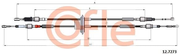 Cable Pull, manual transmission 92.12.7273