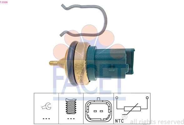 Sensor, coolant temperature Made in Italy - OE Equivalent 7.3328