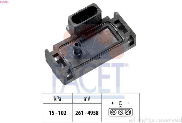 Air Pressure Sensor, altitude adaption Made in Italy - OE Equivalent 10.3001
