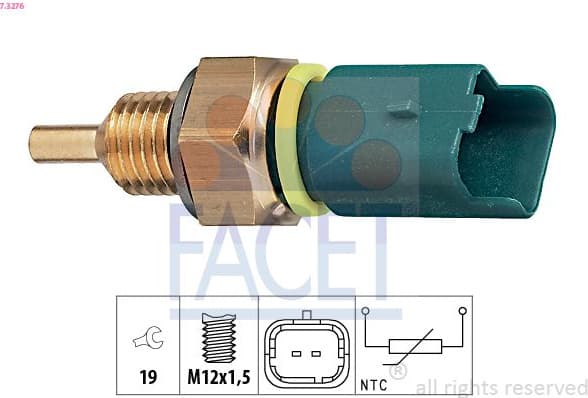 Sensor, coolant temperature Made in Italy - OE Equivalent 7.3276