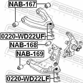 Mounting, control/trailing arm NAB-169 - image 2