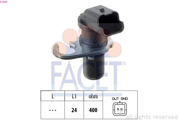 Sensor, crankshaft pulse Made in Italy - OE Equivalent 9.0260