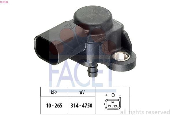 Air Pressure Sensor, altitude adaption Made in Italy - OE Equivalent 10.3102