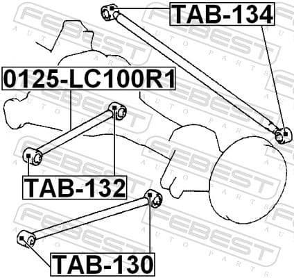 Control/Trailing Arm, wheel suspension 0125-LC100R1 - image 2