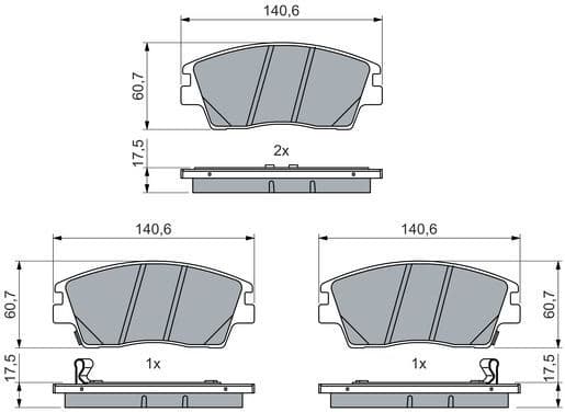 Brake Pad Set, disc brake 0 986 460 076 - image 5