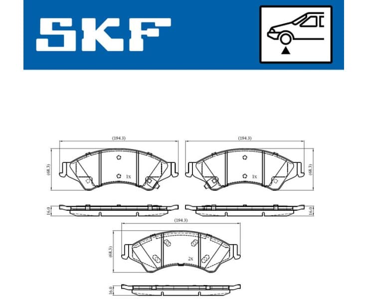 Brake Pad Set, disc brake VKBP80310A - image 2