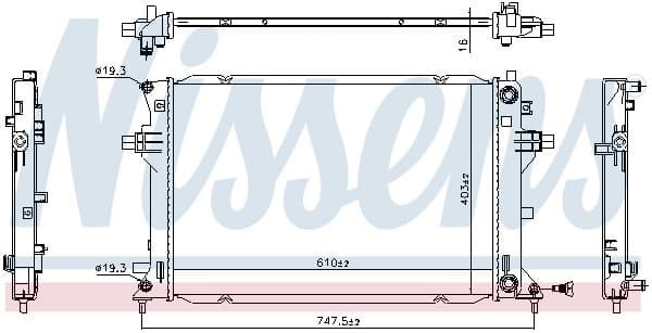 Radiator, engine cooling 606263