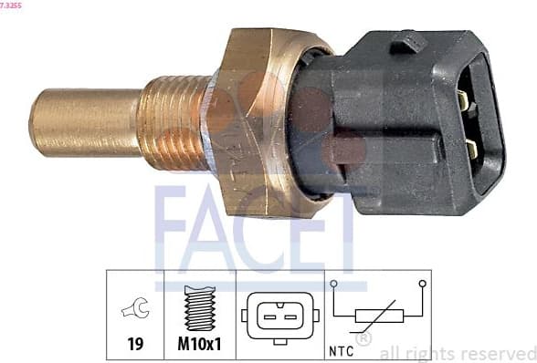 Sensor, oil temperature Made in Italy - OE Equivalent 7.3255