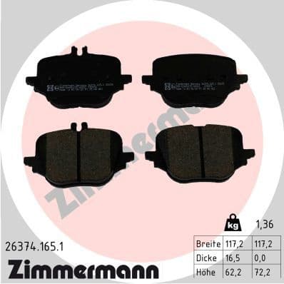 Brake Pad Set, disc brake 26374.165.1