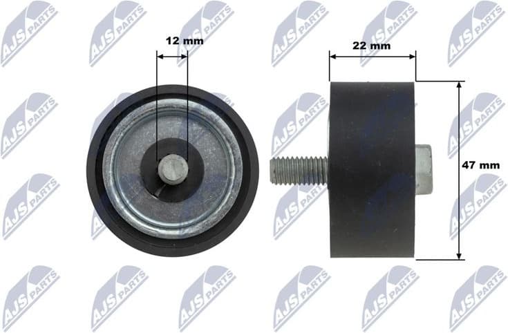 Deflection/Guide Pulley, V-ribbed belt RNK-ME-087