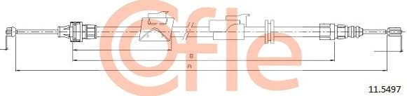 Cable Pull, parking brake 92.11.5497