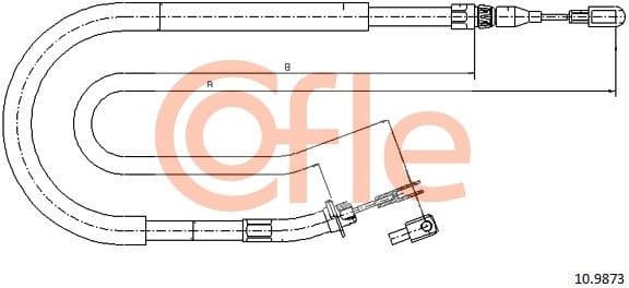 Cable Pull, parking brake 92.10.9873