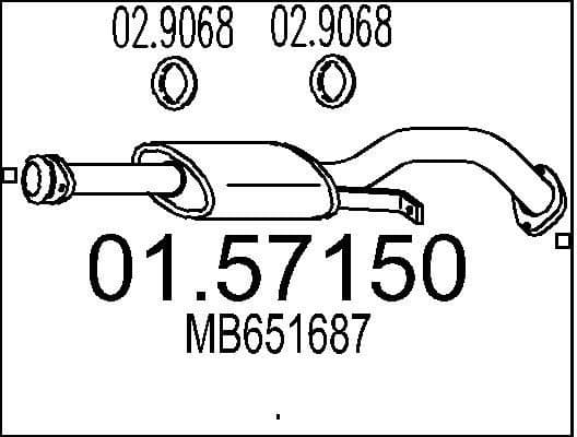 Centre Muffler 01.57150