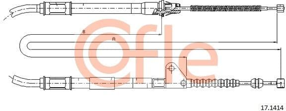 Cable Pull, parking brake 92.17.1414
