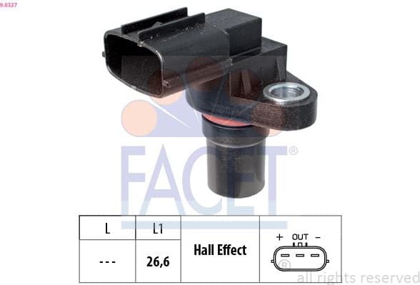 Sensor, crankshaft pulse Made in Italy - OE Equivalent 9.0337