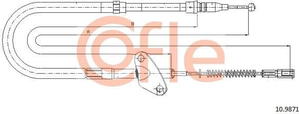 Cable Pull, parking brake 92.10.9871