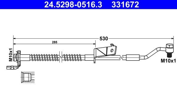 Brake Hose 24.5298-0516.3
