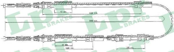 Cable Pull, parking brake C0280B