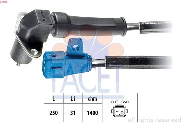 Sensor, crankshaft pulse Made in Italy - OE Equivalent 9.0006