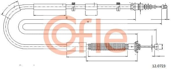 Cable Pull, parking brake 92.12.0723