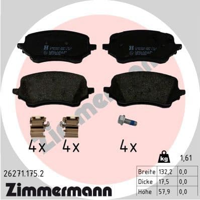 Brake Pad Set, disc brake 26271.175.2