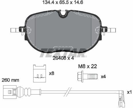 Brake Pad Set, disc brake 2640801