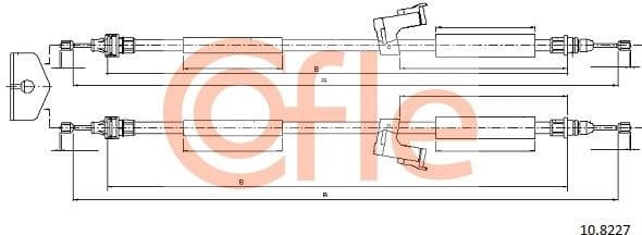 Cable Pull, parking brake 92.10.8227