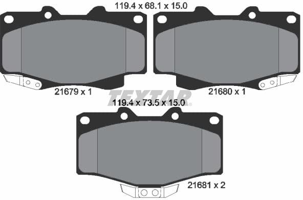 Brake Pad Set, disc brake 2167904