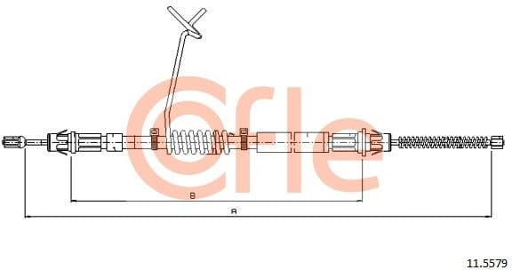 Cable Pull, parking brake 92.11.5579