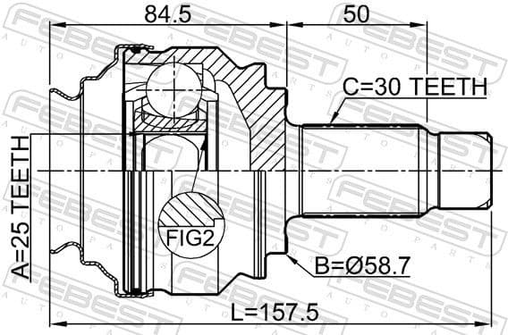 Joint Kit, drive shaft 1910-E90R - image 2