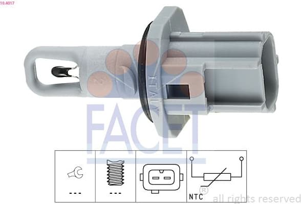 Sensor, intake air temperature Made in Italy - OE Equivalent 10.4017