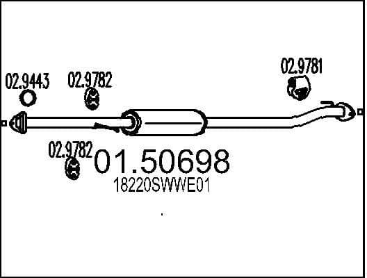 Centre Muffler 01.50698