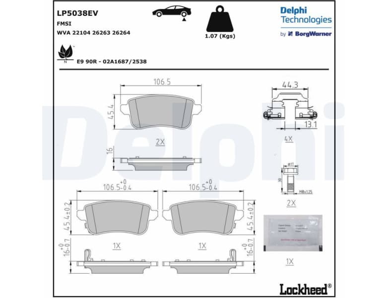 Brake Pad Set, disc brake LP5038EV