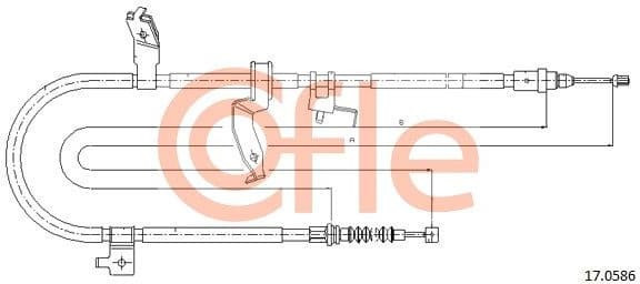 Cable Pull, parking brake 92.17.0586