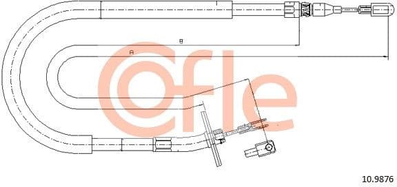 Cable Pull, parking brake 92.10.9876