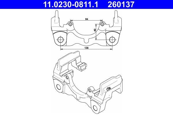 Bracket, brake caliper 11-0230-0811-1