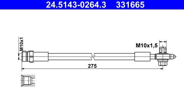 Brake Hose 24.5143-0264.3