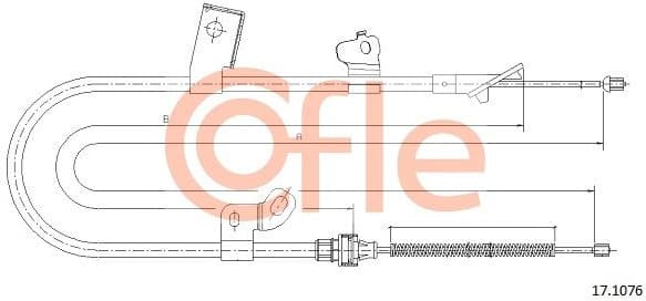 Cable Pull, parking brake 92.17.1076