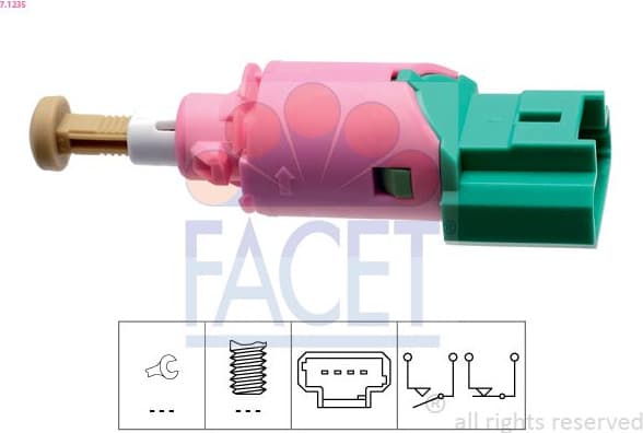 Stop Light Switch Made in Italy - OE Equivalent 7.1235