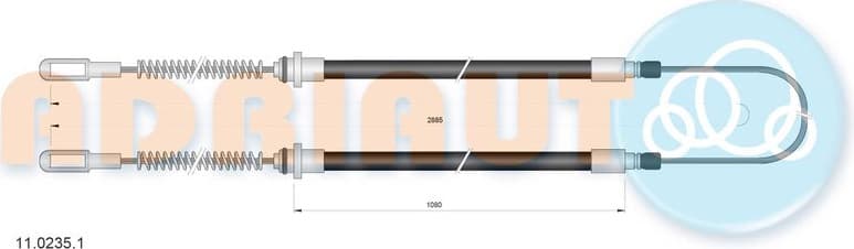 Cable Pull, parking brake 11.0235.1