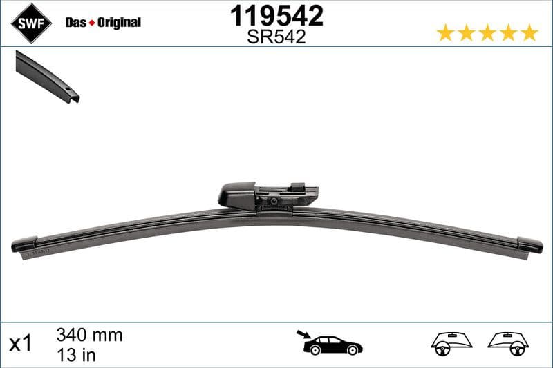 Wiper Blade DAS ORIGINAL REAR 119542